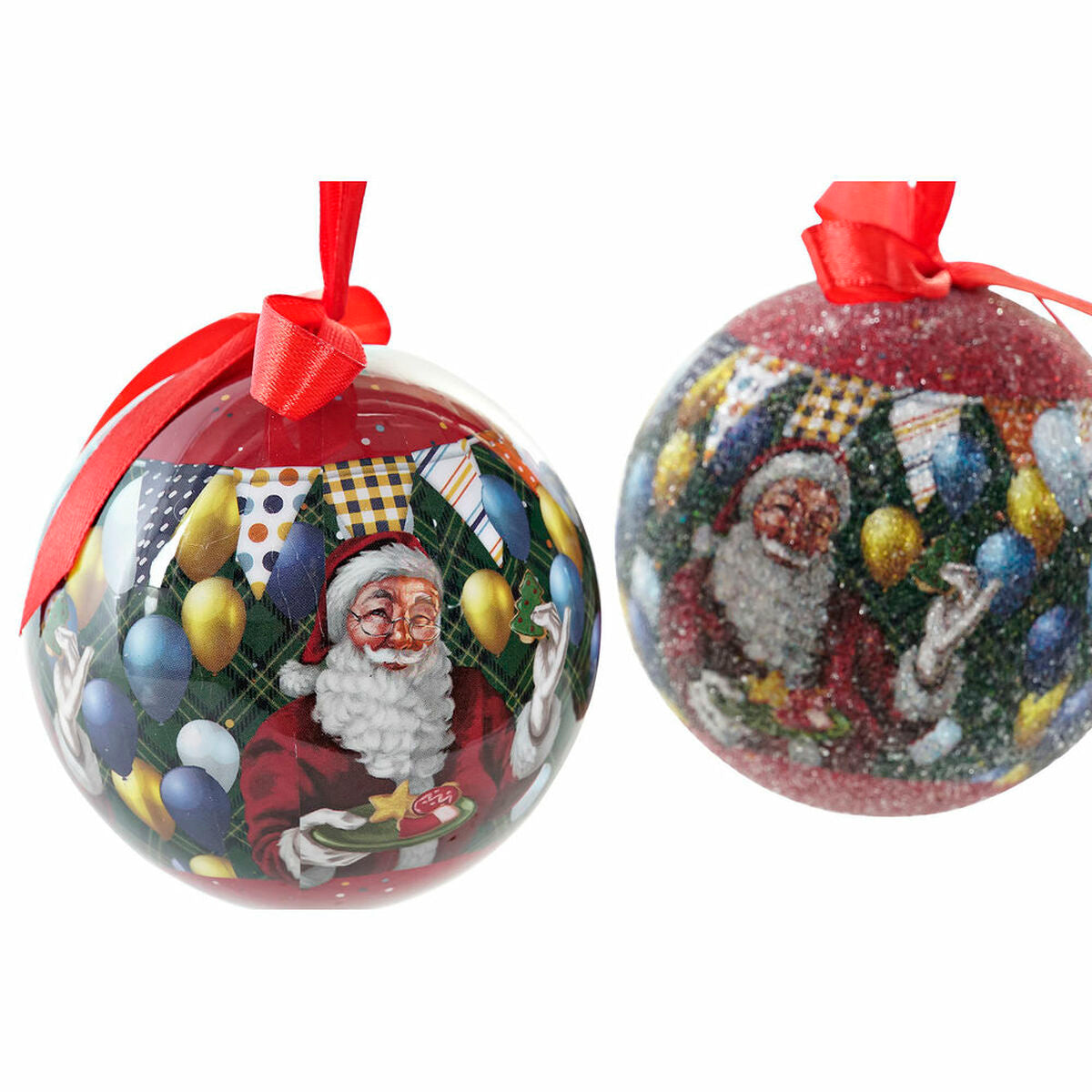 Christmas Baubles DKD Home Decor Father Christmas PVC (7 pcs) (7.5 x 7.5 x 12 cm)-1