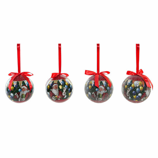 Christmas Baubles DKD Home Decor Father Christmas PVC (7 pcs) (7.5 x 7.5 x 12 cm)-0