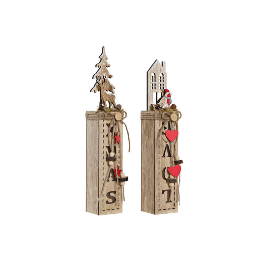 Lighting decoration DKD Home Decor Christmas Natural (6,5 x 7,5 x 36 cm) (2 Units)-0
