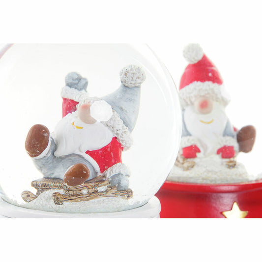 Christmas Bauble DKD Home Decor Resin Crystal Father Christmas (2 pcs) (9.5 x 9.5 x 13.5 cm)-1