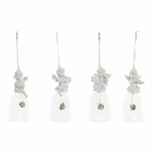 Christmas bauble DKD Home Decor Resin Crystal Angel (4 pcs) (5 x 5 x 10.5 cm)-0