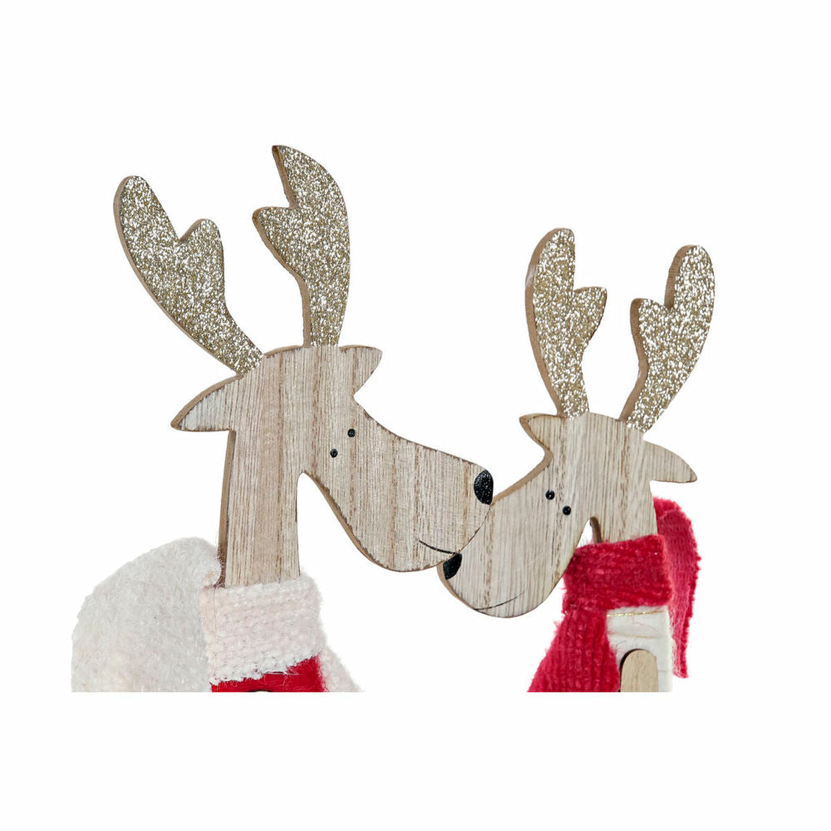 Christmas bauble DKD Home Decor Polyester Wood (2 pcs) (9 x 6 x 39 cm)-2