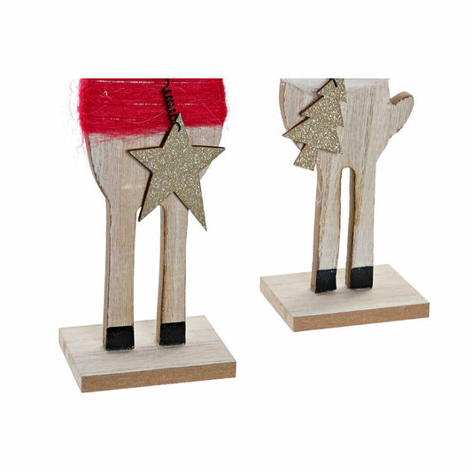 Christmas bauble DKD Home Decor Polyester Wood (2 pcs) (9 x 6 x 39 cm)-1