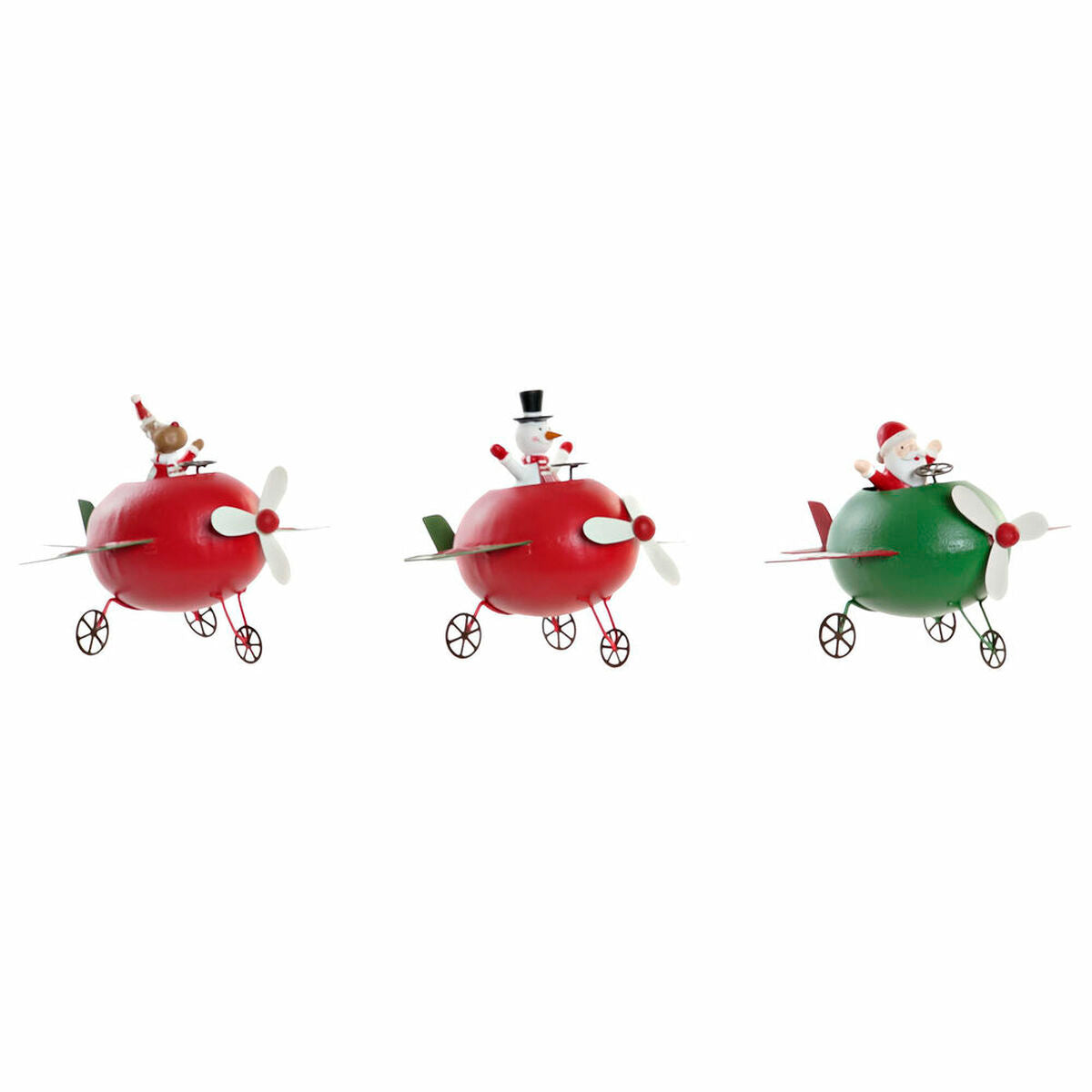 Christmas bauble DKD Home Decor Metal Reindeer (19 x 14 x 13 cm) (3 pcs)-0