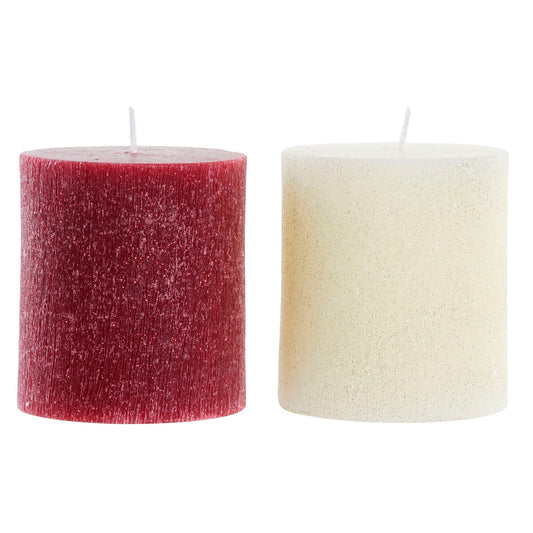 Candle DKD Home Decor Christmas (9 x 9 x 10 cm) (2 Units)-0