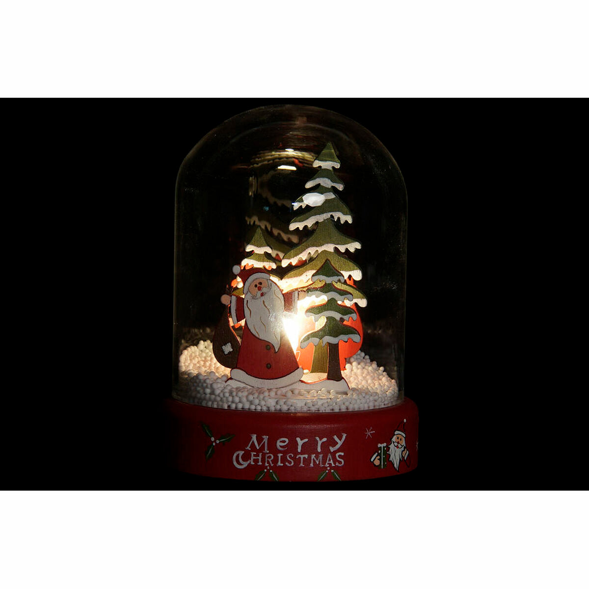 Christmas bauble DKD Home Decor Resin Crystal Father Christmas (2 pcs) (9 x 9 x 11 cm)-2