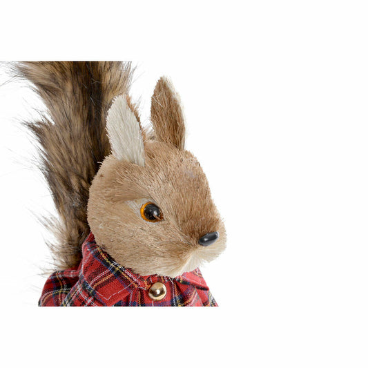 Christmas bauble DKD Home Decor Polyester Squirrel (2 pcs) (12 x 15 x 25 cm)-1