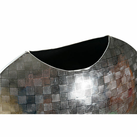 Vase DKD Home Decor 37 x 14 x 33 cm Silver Golden Aluminium Modern (2 Units)-1