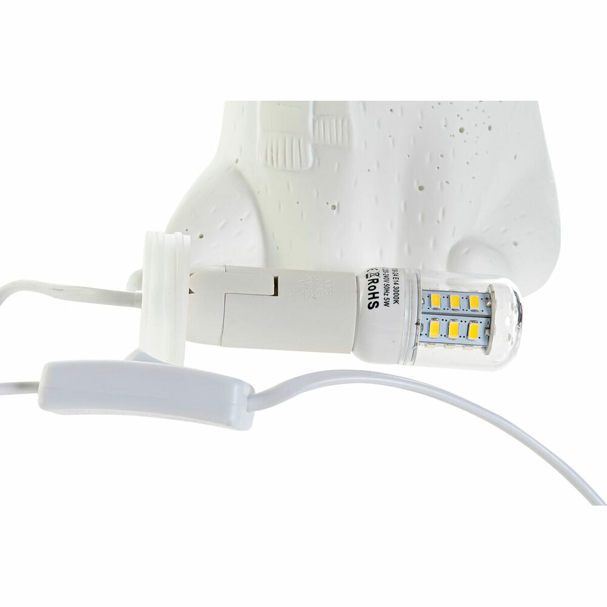 Desk lamp DKD Home Decor 17 x 12 x 23 cm Porcelain White 220 V 25 W-1