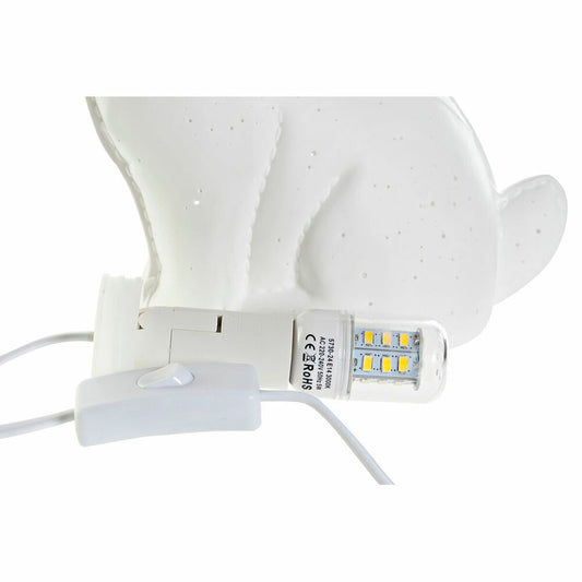 Desk lamp DKD Home Decor 25 x 10 x 19 cm Porcelain White 220 V 25 W-1