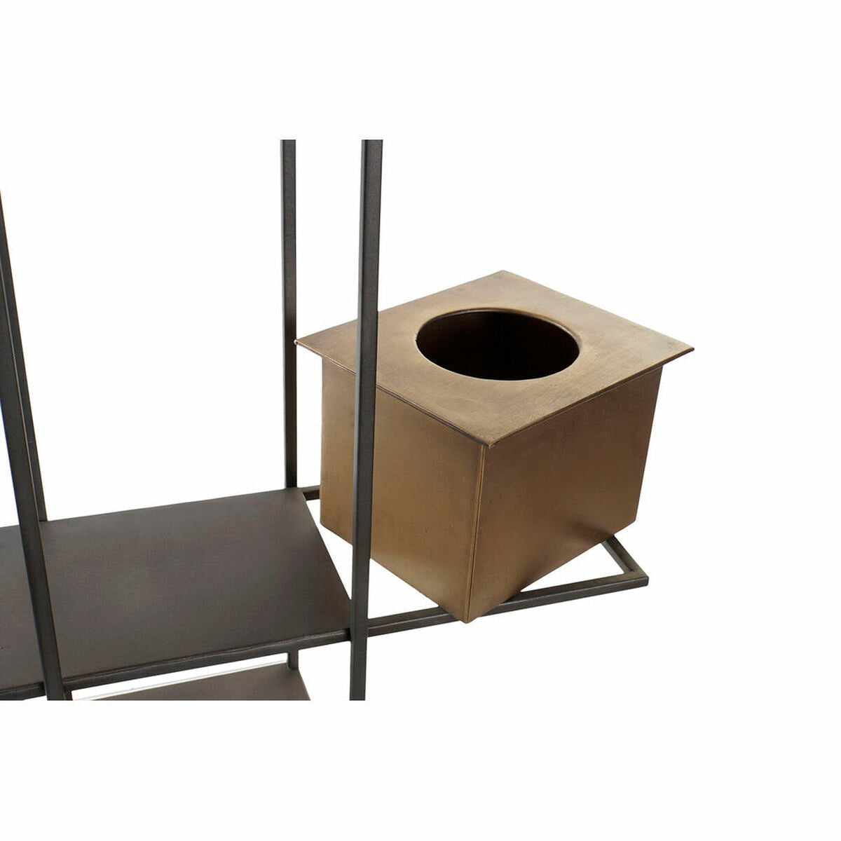 Shelves DKD Home Decor Black Metal Copper 2 Shelves (50 x 16 x 60 cm)-2