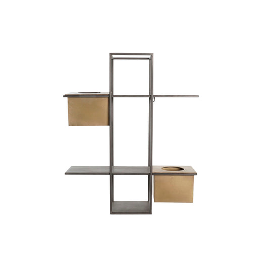 Shelves DKD Home Decor Black Metal Copper 2 Shelves (50 x 16 x 60 cm)-1