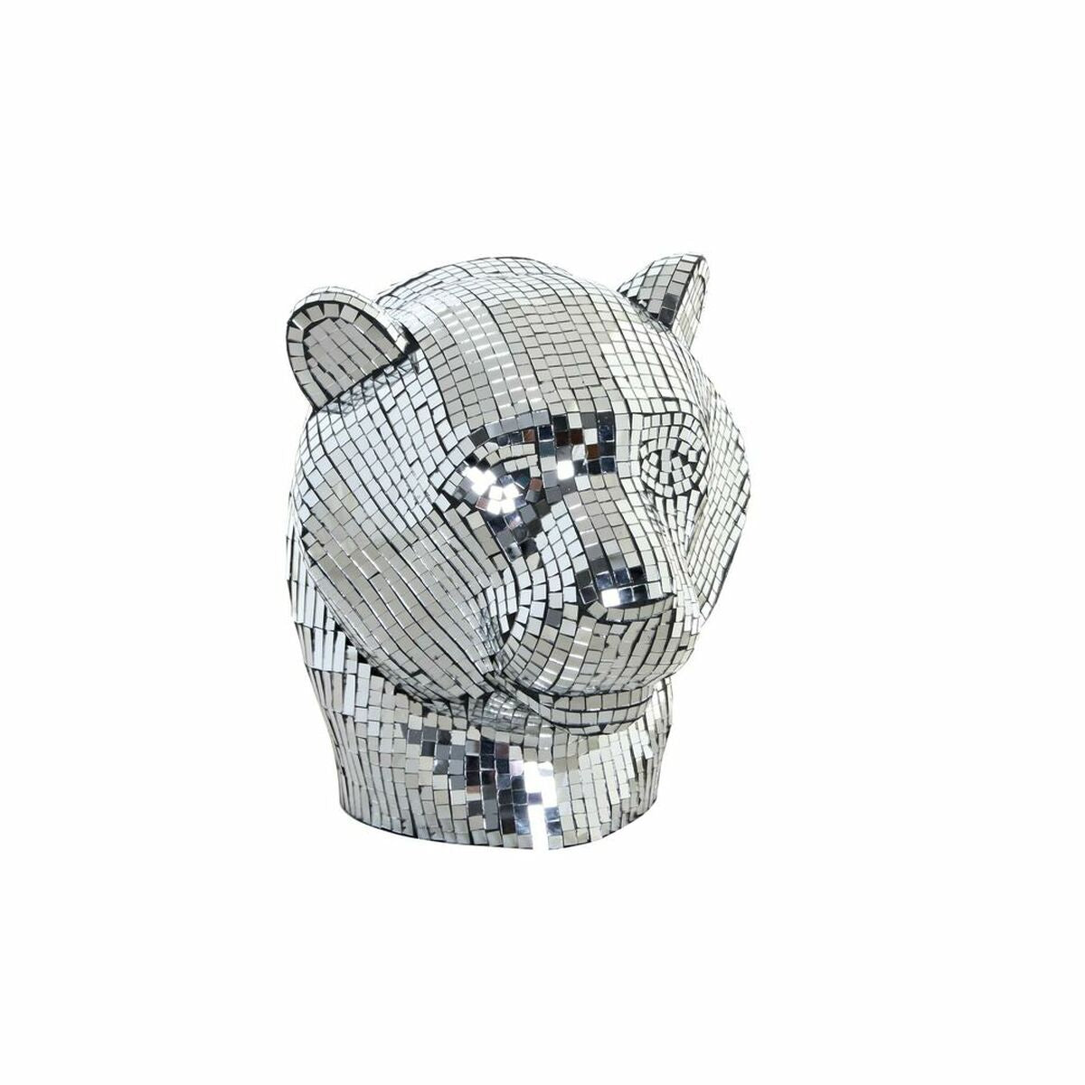 Decorative Figure DKD Home Decor Silver Leopard Resin (31 x 27 x 32 cm)-0