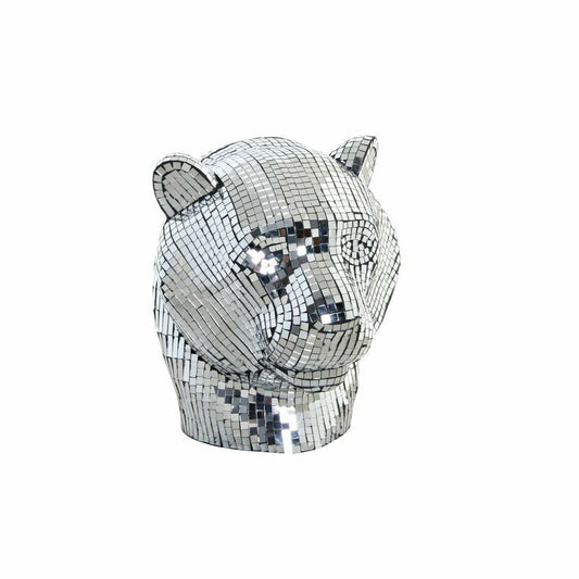 Decorative Figure DKD Home Decor Silver Leopard Resin (31 x 27 x 32 cm)-0