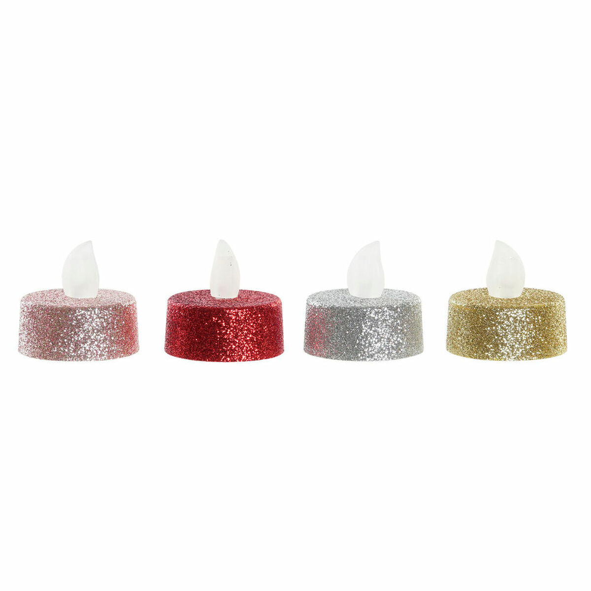 Candle DKD Home Decor LED Light Christmas (4 x 4 x 5 cm) (4 Units)-0