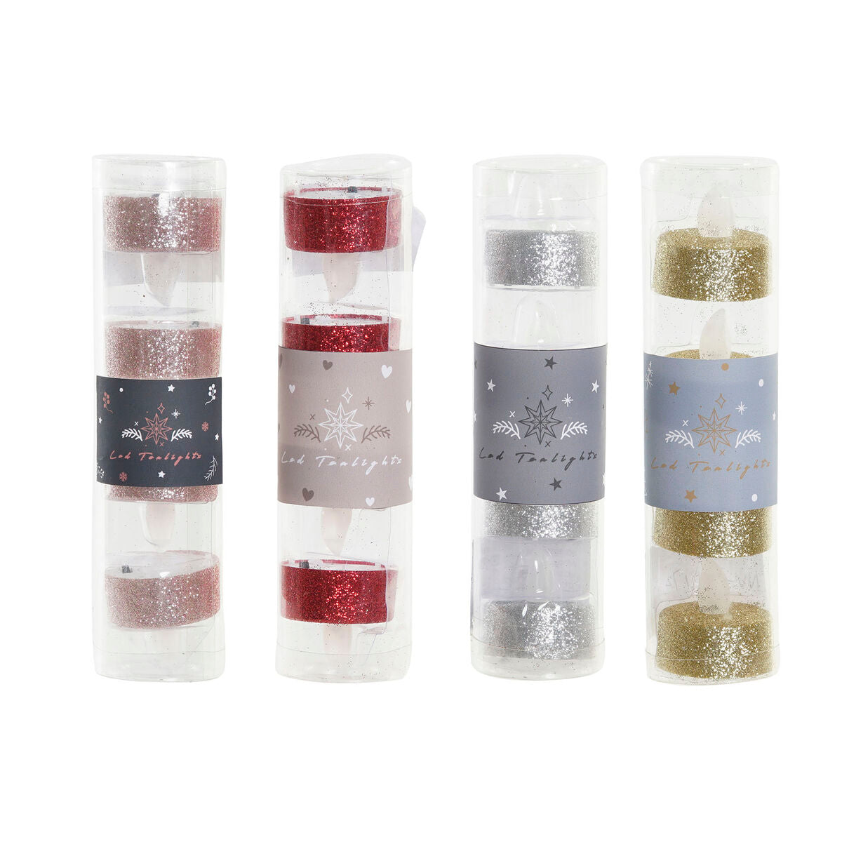 Candle DKD Home Decor LED Light Christmas (4 x 4 x 5 cm) (4 Units)-1