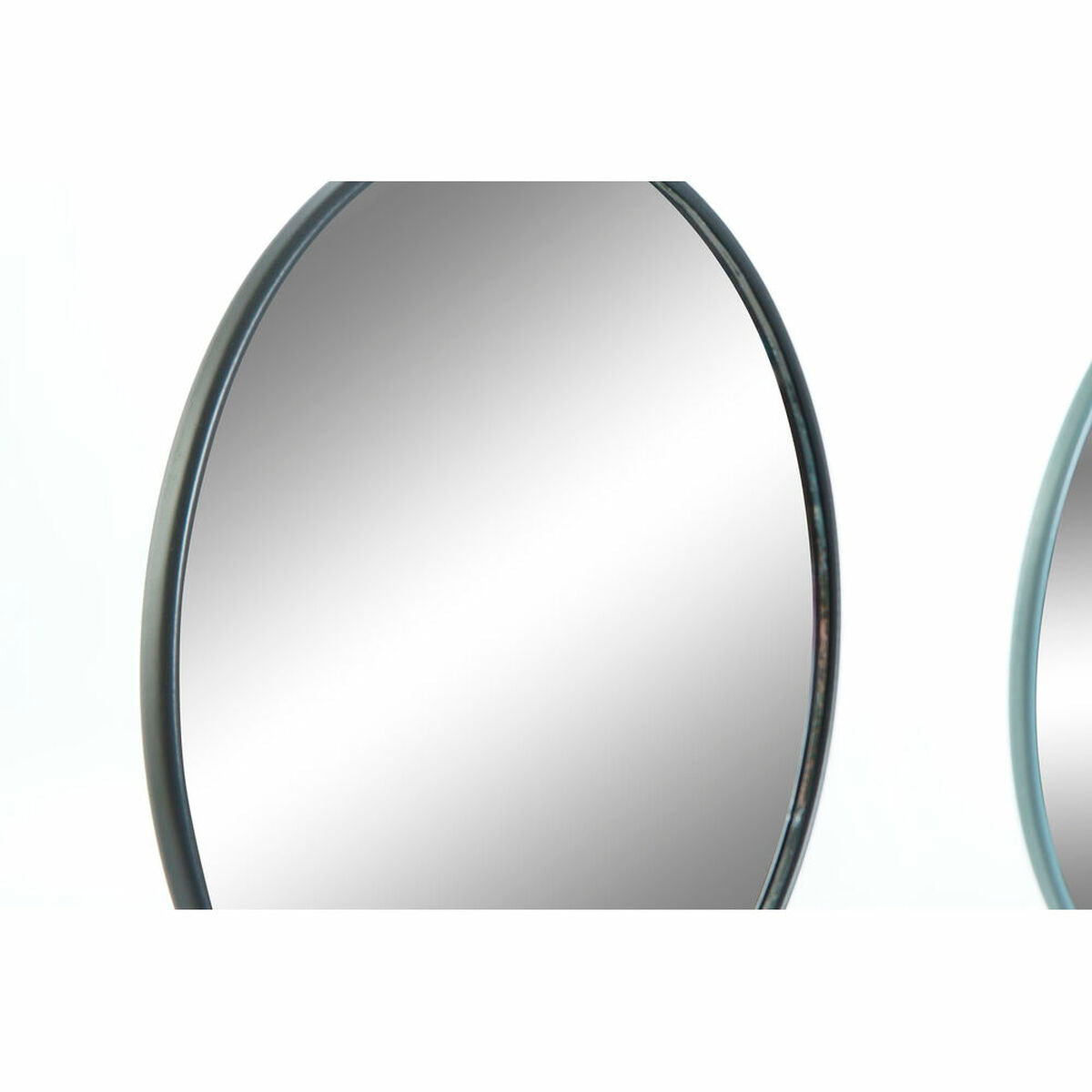 Wall mirror DKD Home Decor Metal Dark grey Light grey 2 Units (17 x 17 x 27,7 cm)-3
