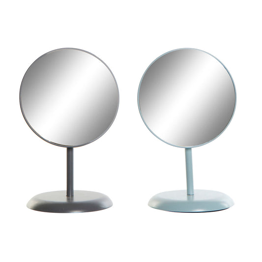 Wall mirror DKD Home Decor Metal Dark grey Light grey 2 Units (17 x 17 x 27,7 cm)-0