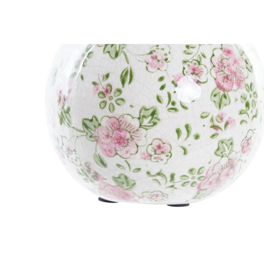 Decorative bauble DKD Home Decor Flowers Stoneware (12 x 12 x 12 cm)-1