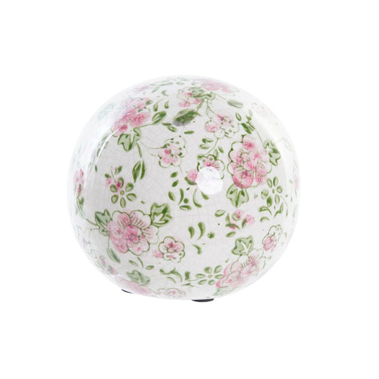 Decorative bauble DKD Home Decor Flowers Stoneware (12 x 12 x 12 cm)-0
