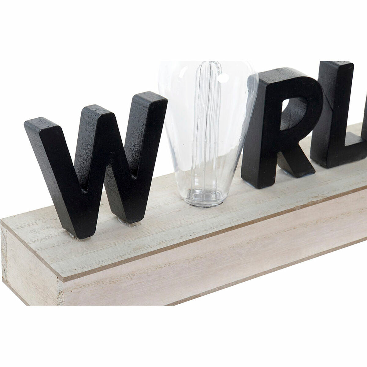 Lighting decoration DKD Home Decor World Black Metal MDF Wood 30 x 40 cm 34 x 8 x 16 cm-2