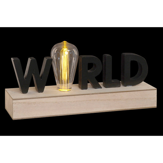 Lighting decoration DKD Home Decor World Black Metal MDF Wood 30 x 40 cm 34 x 8 x 16 cm-1
