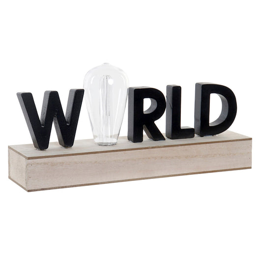 Lighting decoration DKD Home Decor World Black Metal MDF Wood 30 x 40 cm 34 x 8 x 16 cm-0