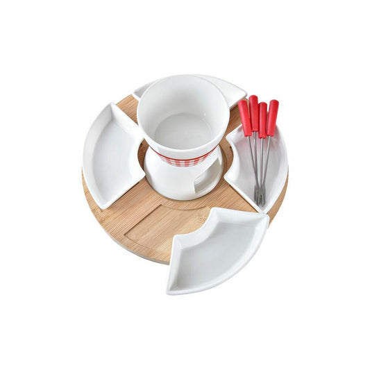 Fondue DKD Home Decor Red 26,5 x 26,5 x 1,5 cm (10 pcs)-1