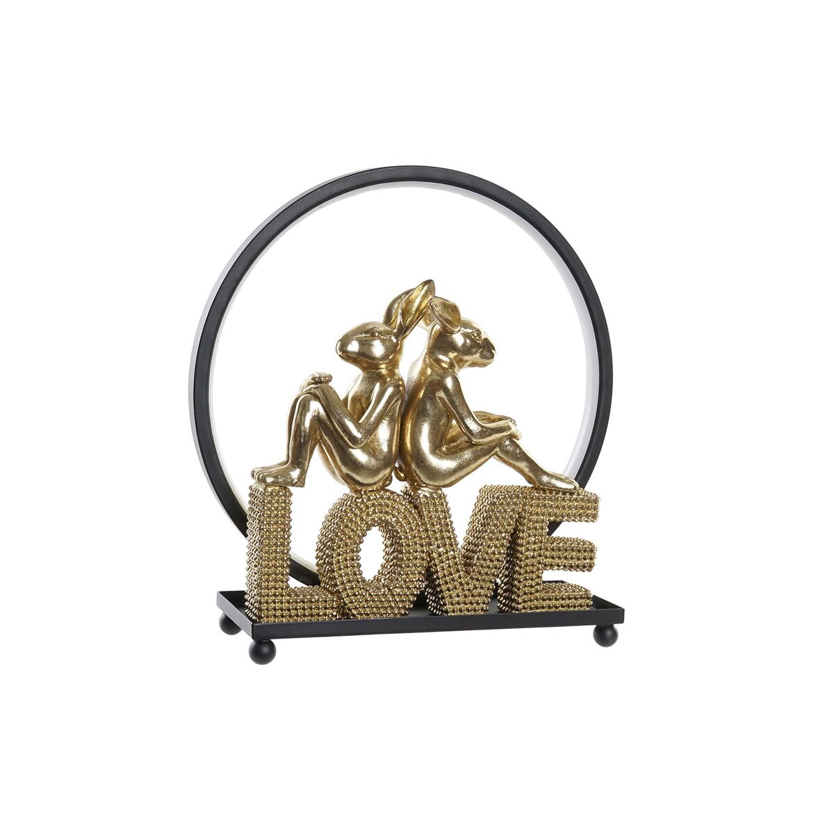 Lighting decoration DKD Home Decor Love Resin Rabbit love 30 x 11 x 31,5 cm-0