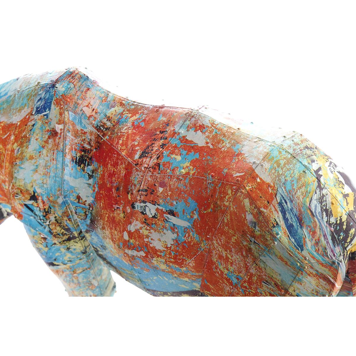 Decorative Figure DKD Home Decor 34 x 12,5 x 16,5 cm Multicolour Rhinoceros Modern-1