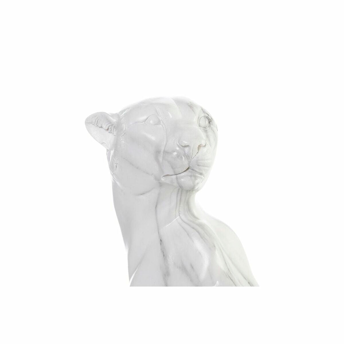 Decorative Figure DKD Home Decor Grey White Leopard Resin Marble (25 x 18 x 41 cm)-2