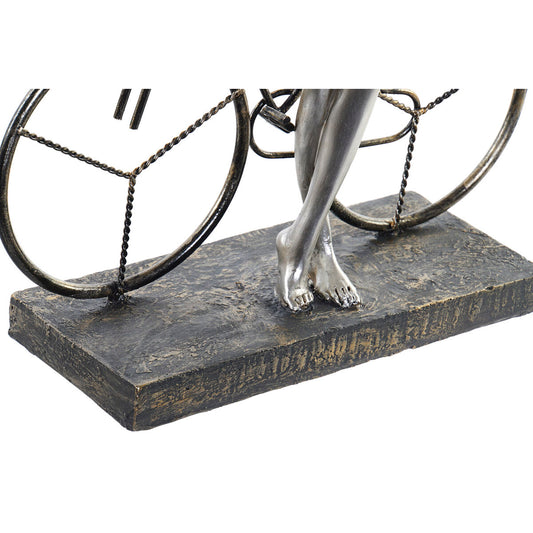 Decorative Figure DKD Home Decor Lady Silver Bicycle Metal Resin (27,5 x 9,5 x 34,5 cm)-1