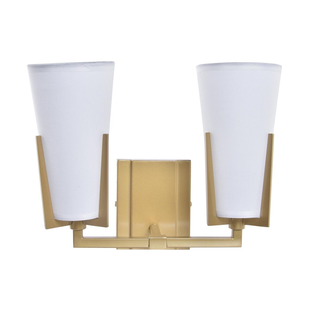 Wall Lamp DKD Home Decor Crystal Golden Metal Polyester White (30 x 18 x 23 cm)-0