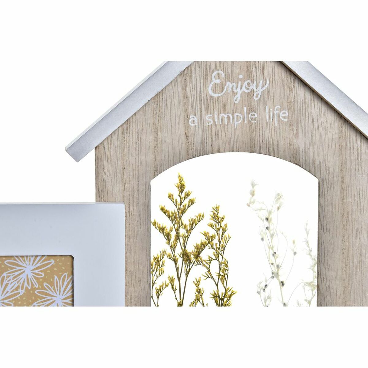 Photo frame DKD Home Decor Wood Flower Natural (42 x 7 x 29 cm) (2 Units)-1