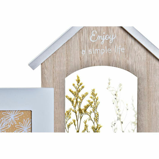Photo frame DKD Home Decor Wood Flower Natural (42 x 7 x 29 cm) (2 Units)-1