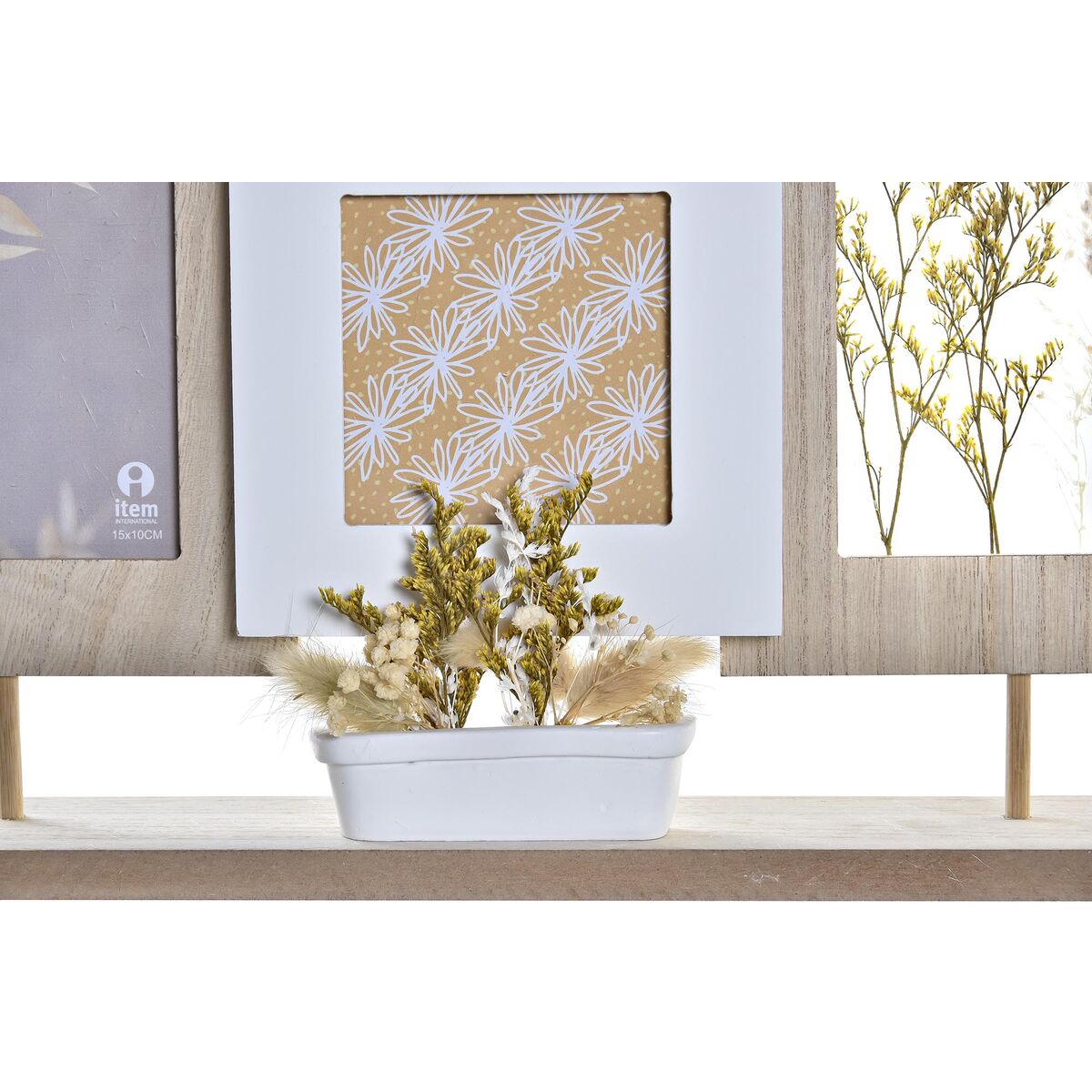 Photo frame DKD Home Decor Wood Flower Natural (42 x 7 x 29 cm) (2 Units)-2