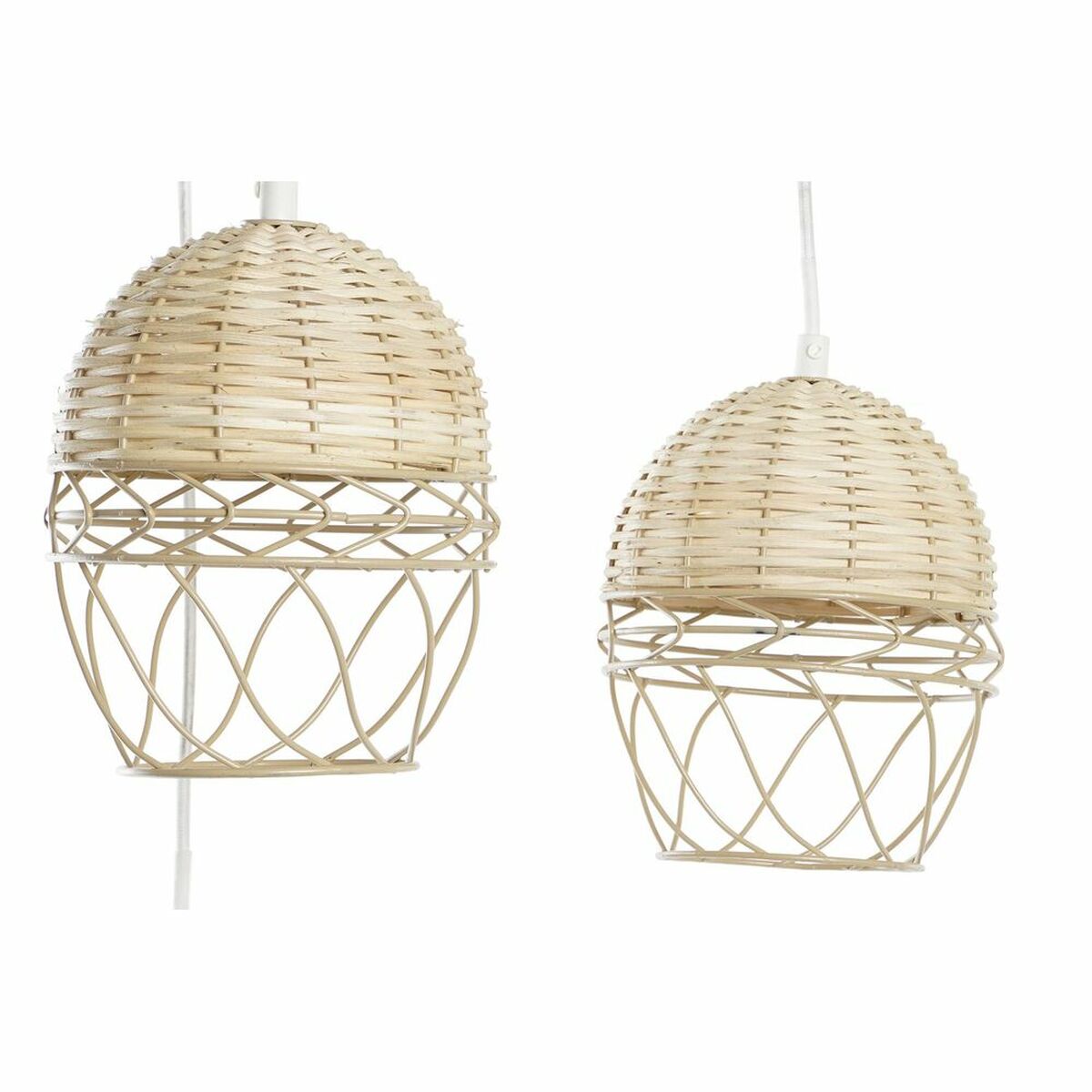 Ceiling Light DKD Home Decor White Light brown 220 V 50 W (38 x 38 x 75 cm)-3