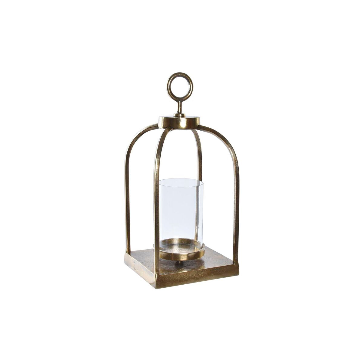 Lantern DKD Home Decor Crystal Golden Aluminium (19 x 19 x 43 cm)-0