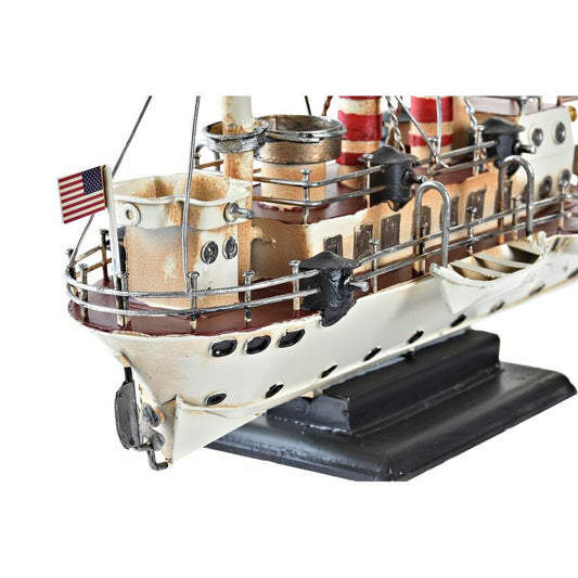 Decorative Figure DKD Home Decor White Black Ship Vintage 32 x 13 x 22 cm-1
