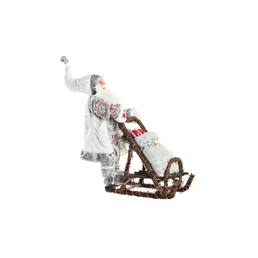 Christmas bauble DKD Home Decor Father Christmas Grey Wood 42 x 22 x 48 cm-0