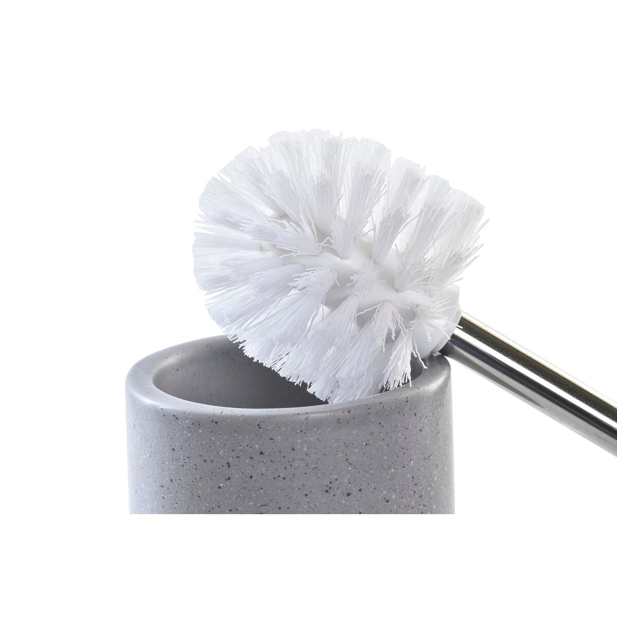Toilet Brush DKD Home Decor Grey Pink Silver Light Pink Metal Aluminium Dolomite Urban 9,8 x 9,8 x 39 cm (2 Units)-2
