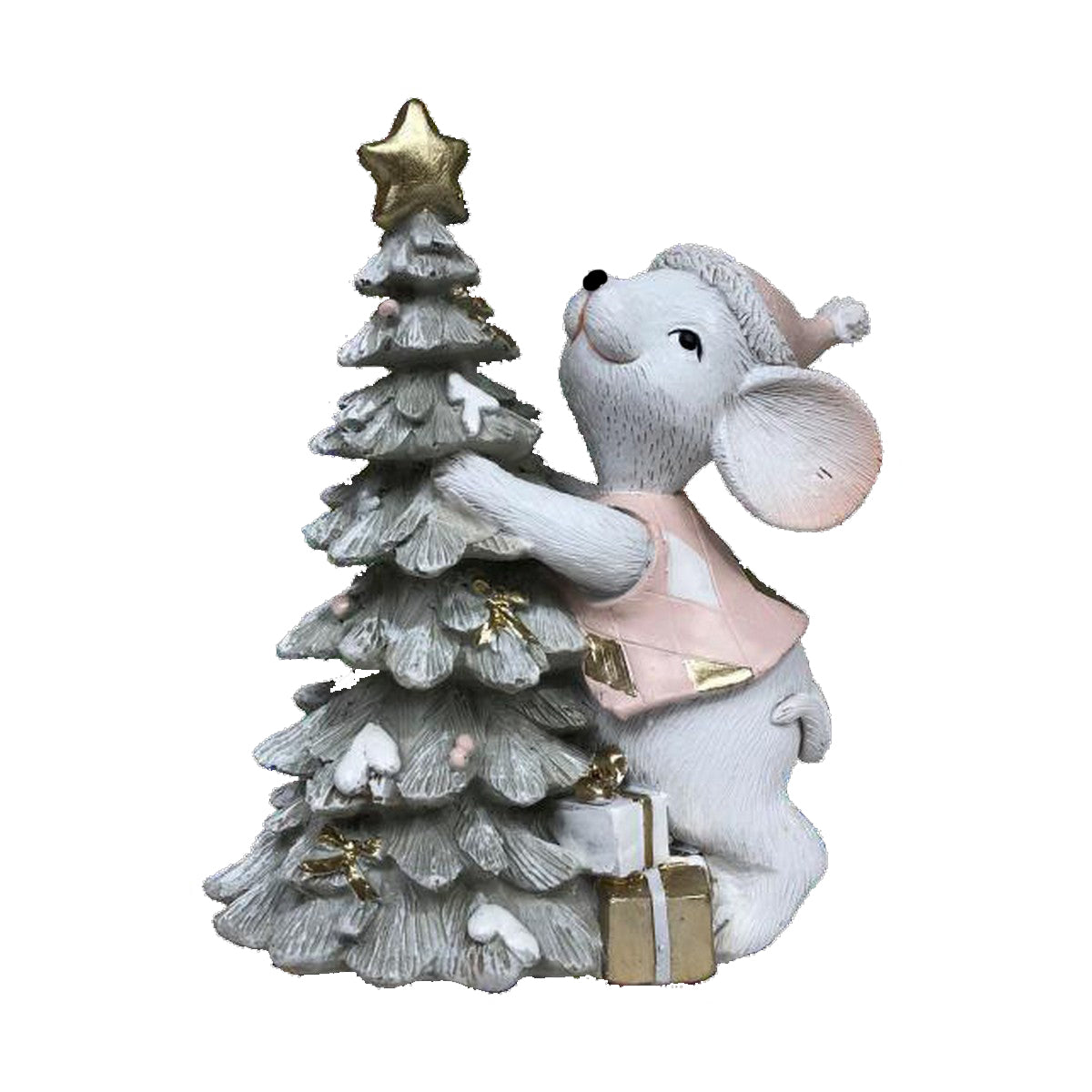 Christmas bauble DKD Home Decor Mouse Resin (10 x 6,5 x 11 cm) (2 Units)-0