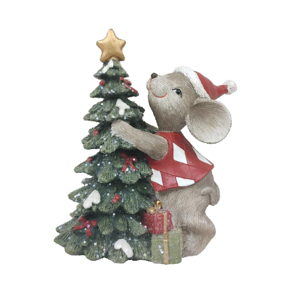 Christmas bauble DKD Home Decor Mouse Resin (10 x 6,5 x 11 cm) (2 Units)-1