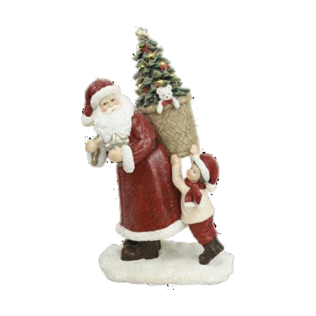 Christmas bauble DKD Home Decor Resin Father Christmas (2 Units) (12 x 9 x 19 cm)-0