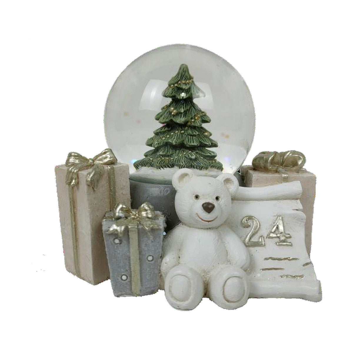 Christmas bauble DKD Home Decor Resin Bear (11 x 9 x 9 cm) (2 Units)-1
