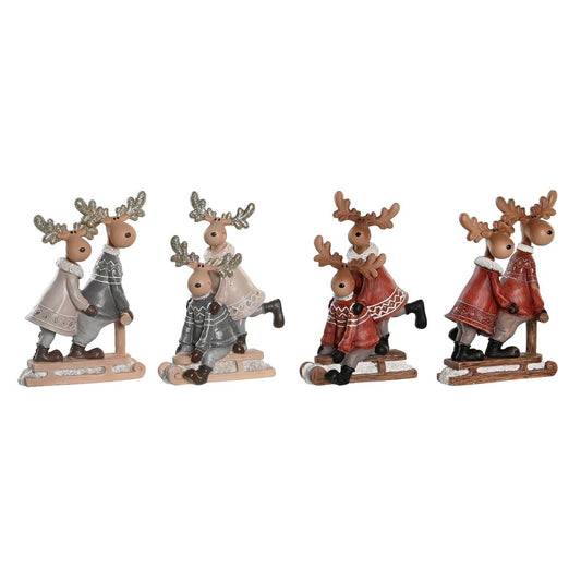 Christmas bauble DKD Home Decor Resin Reindeer (13 x 6 x 18 cm) (4 Units)-0