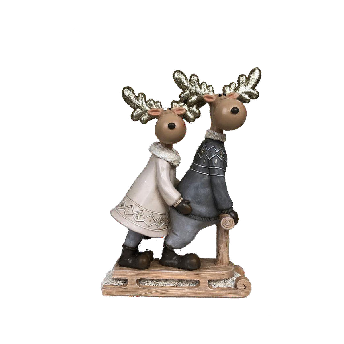 Christmas bauble DKD Home Decor Resin Reindeer (13 x 6 x 18 cm) (4 Units)-3