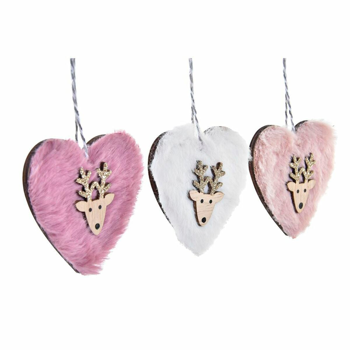 Christmas Decorations Set DKD Home Decor Polyester (22 x 8 x 1 cm) (3 Units)-3