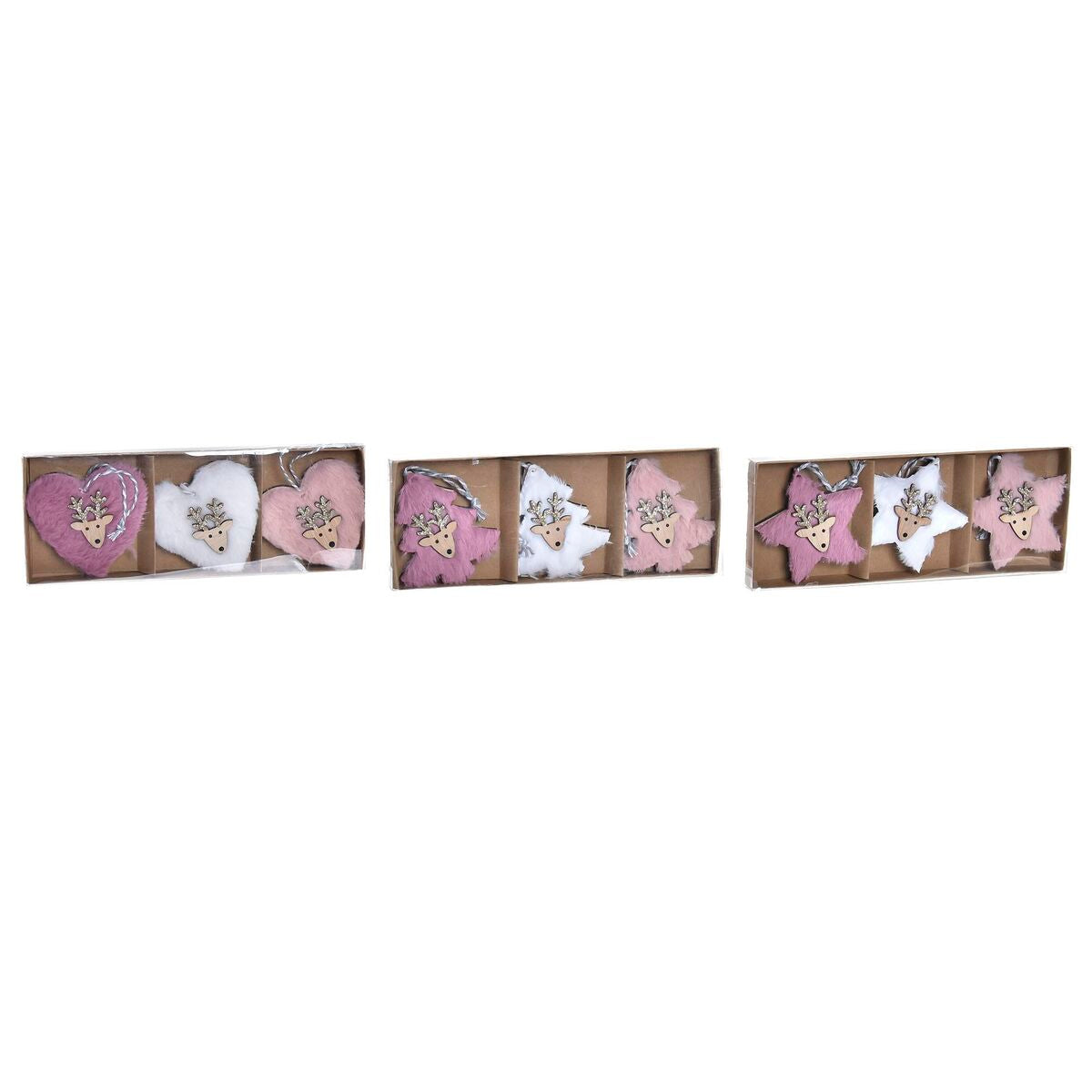Christmas Decorations Set DKD Home Decor Polyester (22 x 8 x 1 cm) (3 Units)-1