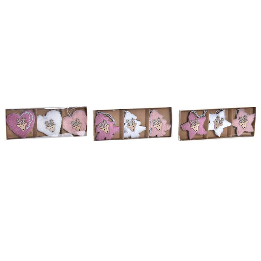 Christmas Decorations Set DKD Home Decor Polyester (22 x 8 x 1 cm) (3 Units)-1